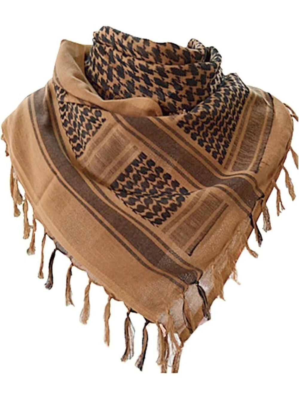 Tactical Desert Shemagh Scarf | Lightweight Cotton Keffiyeh Wrap for Men & Women